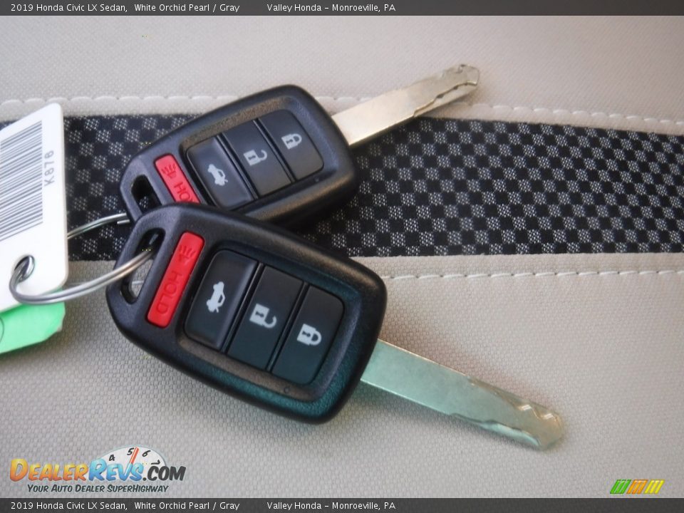 2019 Honda Civic LX Sedan White Orchid Pearl / Gray Photo #23