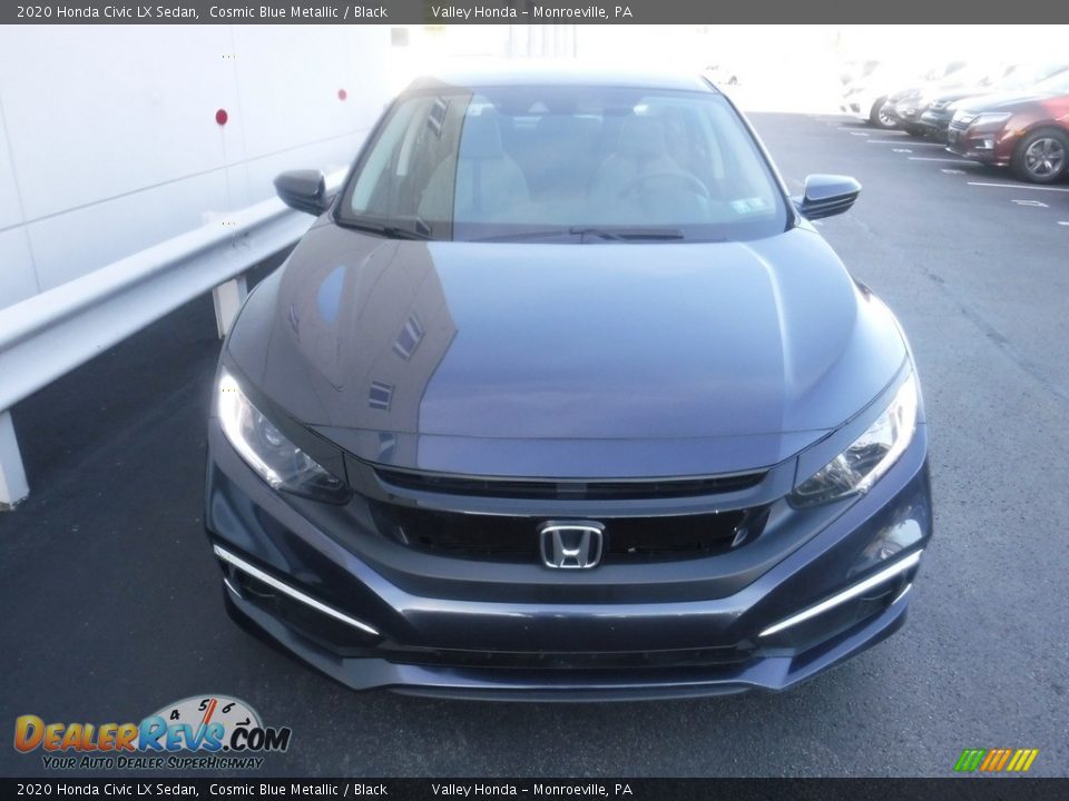 2020 Honda Civic LX Sedan Cosmic Blue Metallic / Black Photo #3