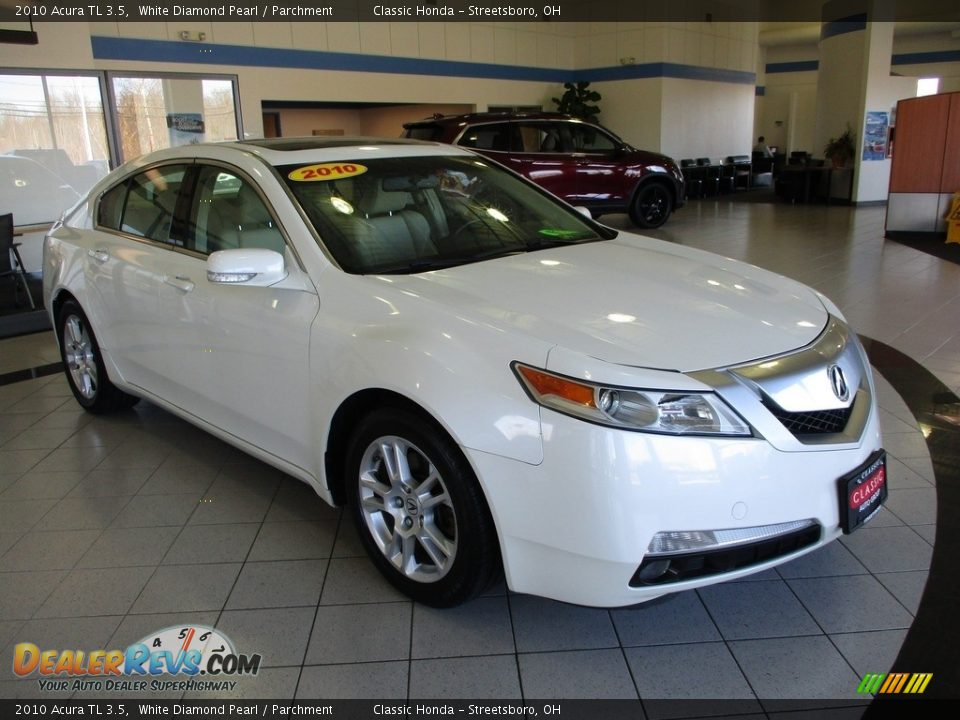2010 Acura TL 3.5 White Diamond Pearl / Parchment Photo #3