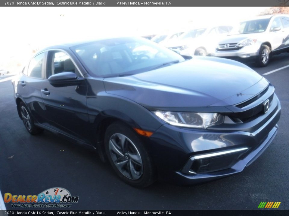 2020 Honda Civic LX Sedan Cosmic Blue Metallic / Black Photo #4