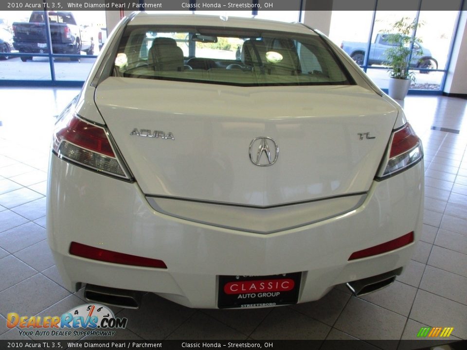 2010 Acura TL 3.5 White Diamond Pearl / Parchment Photo #8