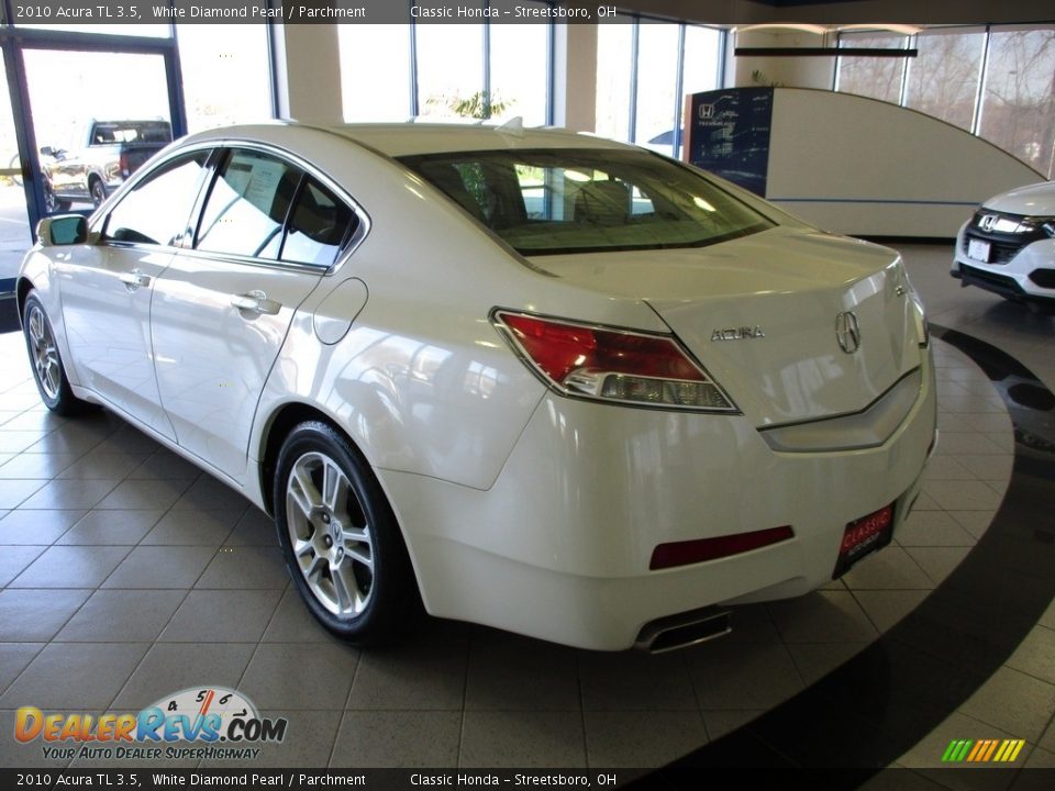 2010 Acura TL 3.5 White Diamond Pearl / Parchment Photo #9