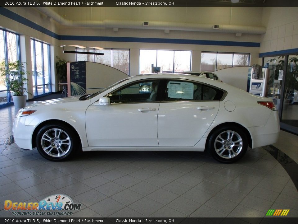 2010 Acura TL 3.5 White Diamond Pearl / Parchment Photo #10