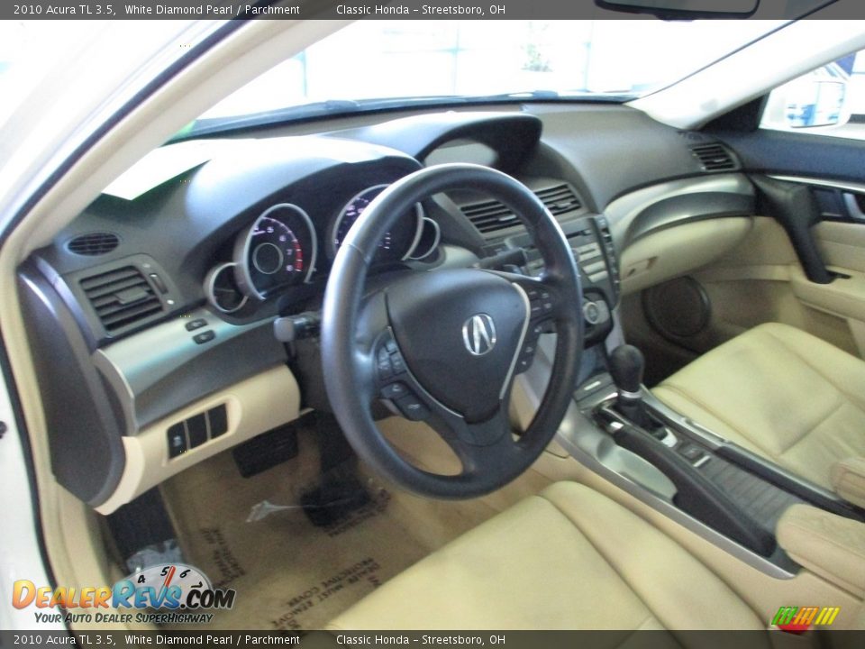 2010 Acura TL 3.5 White Diamond Pearl / Parchment Photo #27