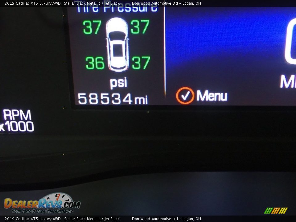 2019 Cadillac XT5 Luxury AWD Stellar Black Metallic / Jet Black Photo #33