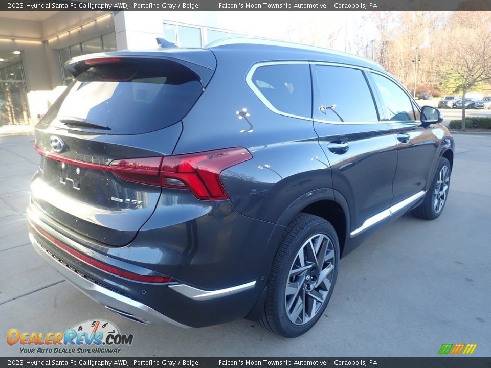 2023 Hyundai Santa Fe Calligraphy AWD Portofino Gray / Beige Photo #2