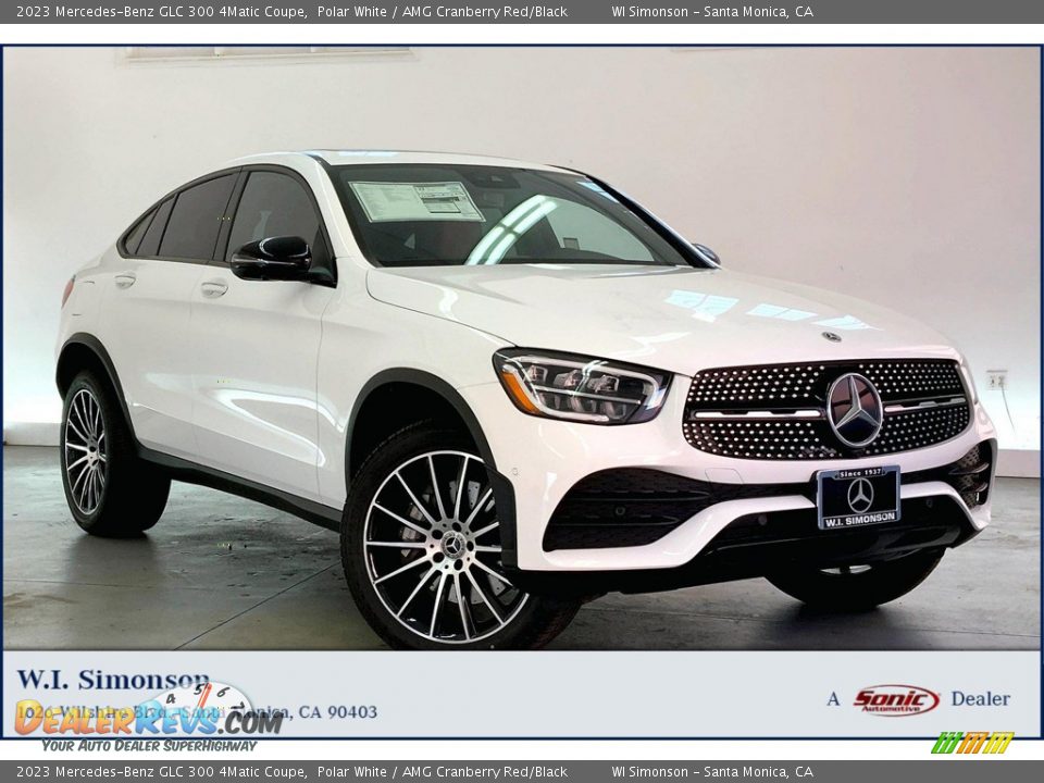 2023 Mercedes-Benz GLC 300 4Matic Coupe Polar White / AMG Cranberry Red/Black Photo #1