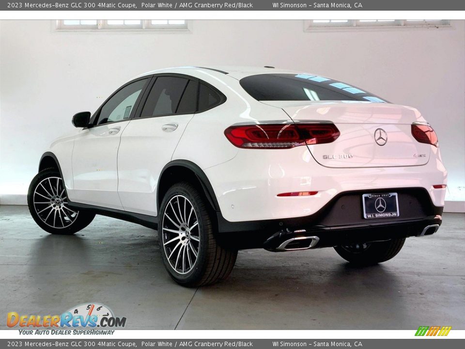 2023 Mercedes-Benz GLC 300 4Matic Coupe Polar White / AMG Cranberry Red/Black Photo #2