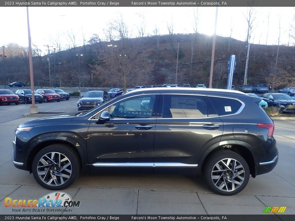 Portofino Gray 2023 Hyundai Santa Fe Calligraphy AWD Photo #6