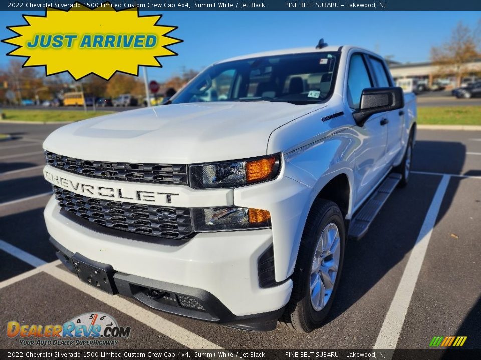 2022 Chevrolet Silverado 1500 Limited Custom Crew Cab 4x4 Summit White / Jet Black Photo #1