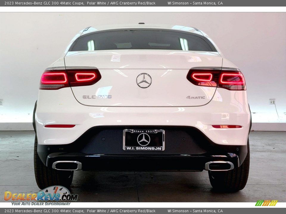 2023 Mercedes-Benz GLC 300 4Matic Coupe Polar White / AMG Cranberry Red/Black Photo #3