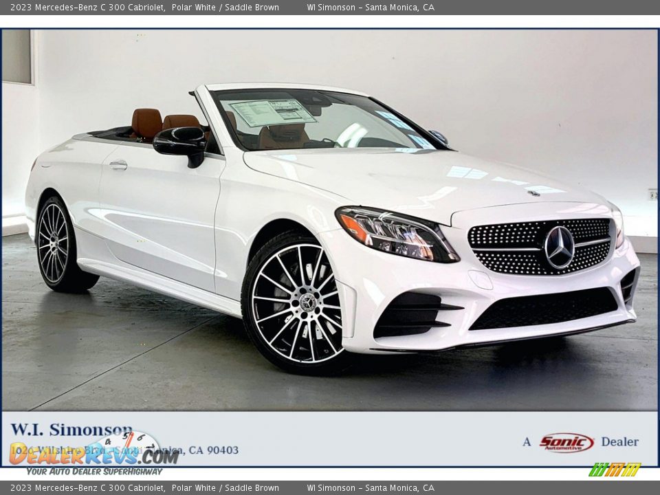 2023 Mercedes-Benz C 300 Cabriolet Polar White / Saddle Brown Photo #1