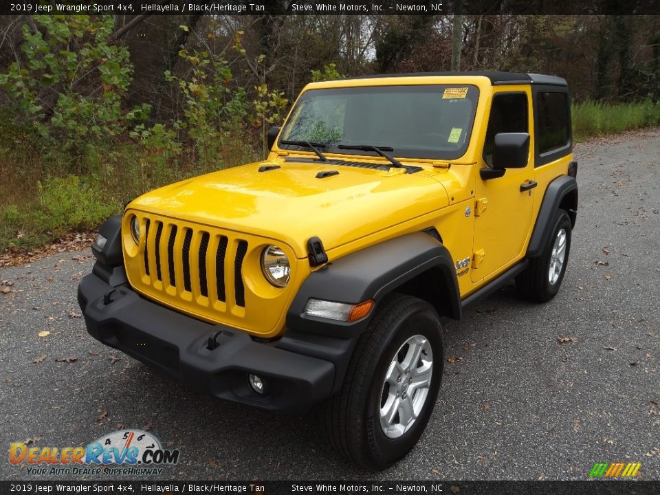 2019 Jeep Wrangler Sport 4x4 Hellayella / Black/Heritage Tan Photo #2