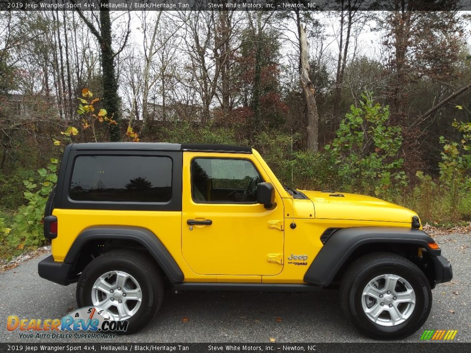 2019 Jeep Wrangler Sport 4x4 Hellayella / Black/Heritage Tan Photo #5