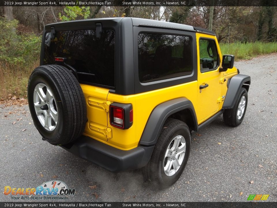 2019 Jeep Wrangler Sport 4x4 Hellayella / Black/Heritage Tan Photo #6