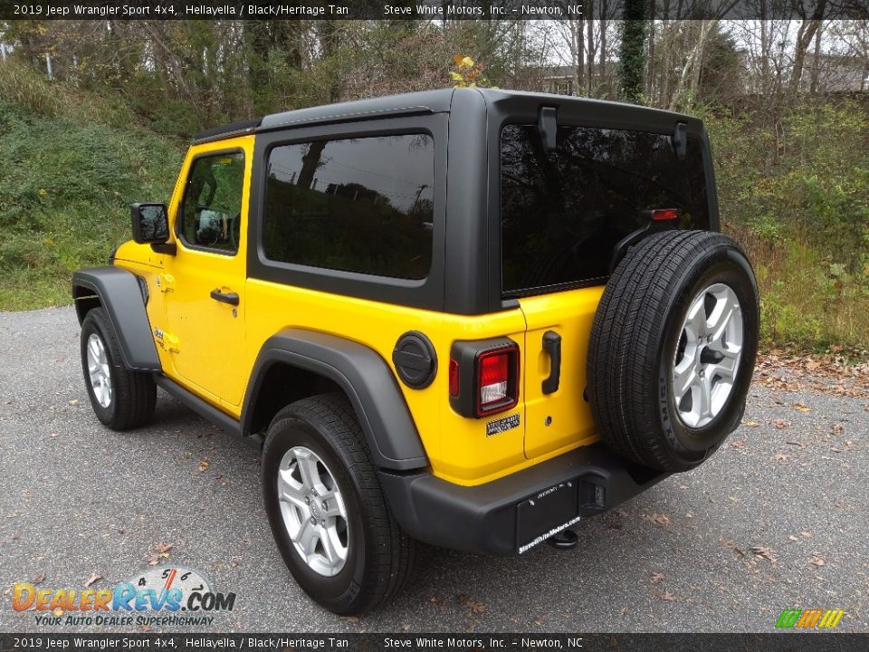 2019 Jeep Wrangler Sport 4x4 Hellayella / Black/Heritage Tan Photo #8