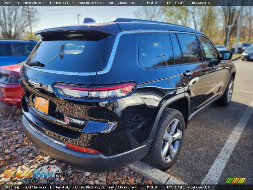 2022 Jeep Grand Cherokee L Limited 4x4 Diamond Black Crystal Pearl / Global Black Photo #6