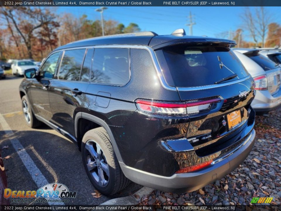 2022 Jeep Grand Cherokee L Limited 4x4 Diamond Black Crystal Pearl / Global Black Photo #7