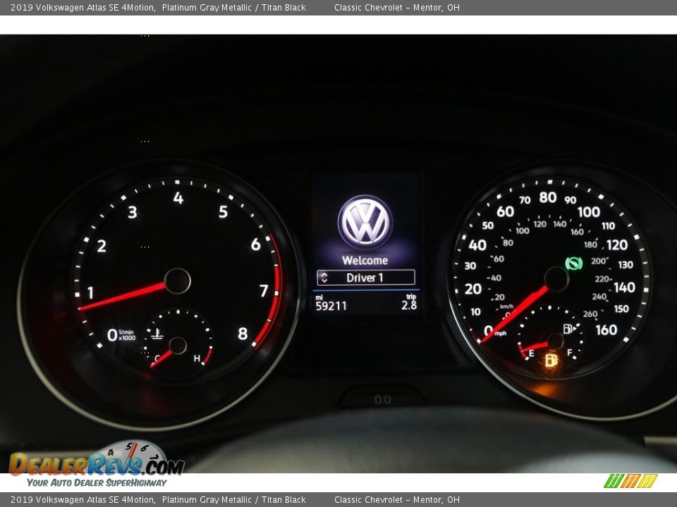 2019 Volkswagen Atlas SE 4Motion Gauges Photo #8