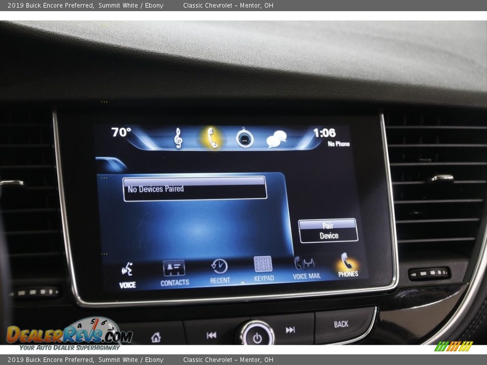 2019 Buick Encore Preferred Summit White / Ebony Photo #11