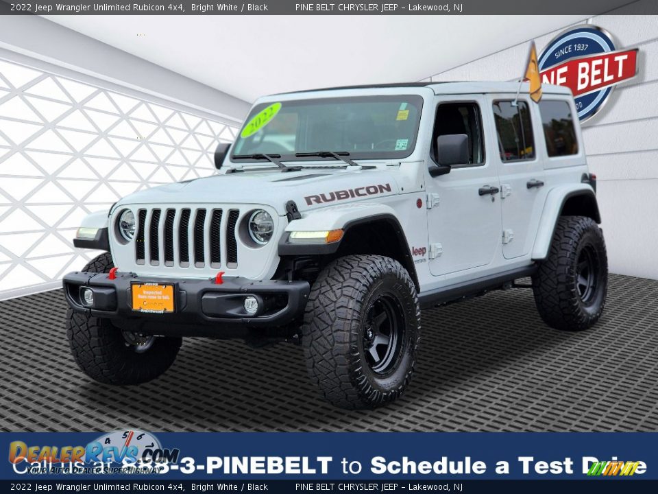 2022 Jeep Wrangler Unlimited Rubicon 4x4 Bright White / Black Photo #1