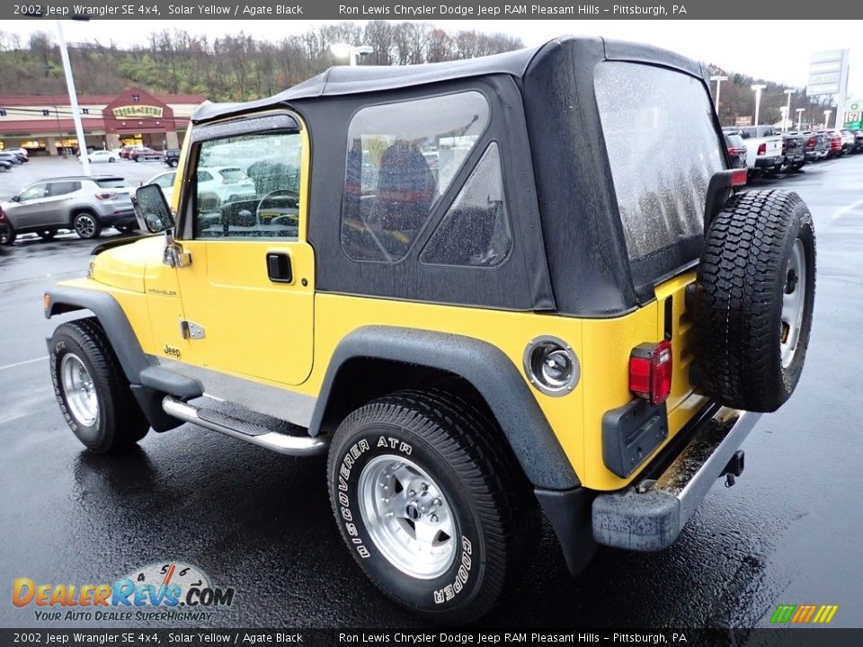 2002 Jeep Wrangler SE 4x4 Solar Yellow / Agate Black Photo #3