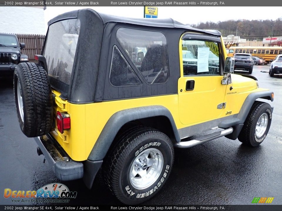 2002 Jeep Wrangler SE 4x4 Solar Yellow / Agate Black Photo #7