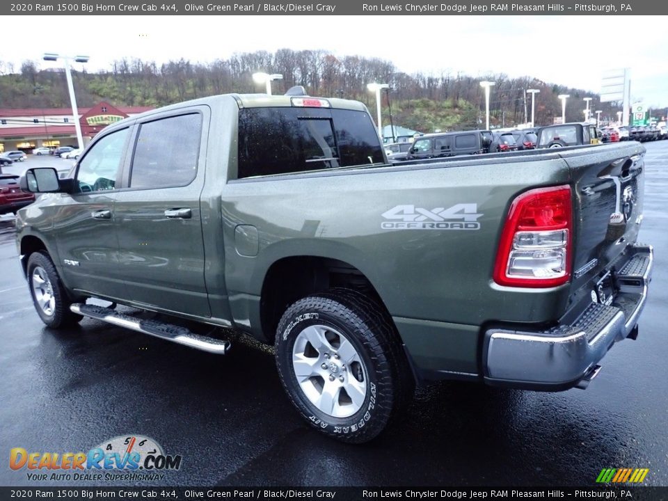 2020 Ram 1500 Big Horn Crew Cab 4x4 Olive Green Pearl / Black/Diesel Gray Photo #3