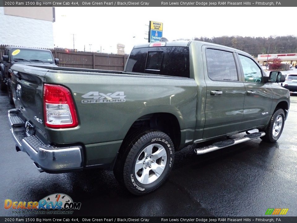 2020 Ram 1500 Big Horn Crew Cab 4x4 Olive Green Pearl / Black/Diesel Gray Photo #5