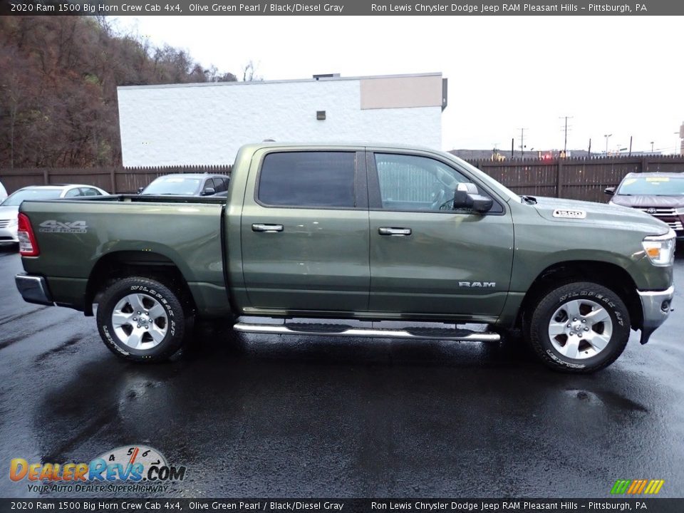 2020 Ram 1500 Big Horn Crew Cab 4x4 Olive Green Pearl / Black/Diesel Gray Photo #6