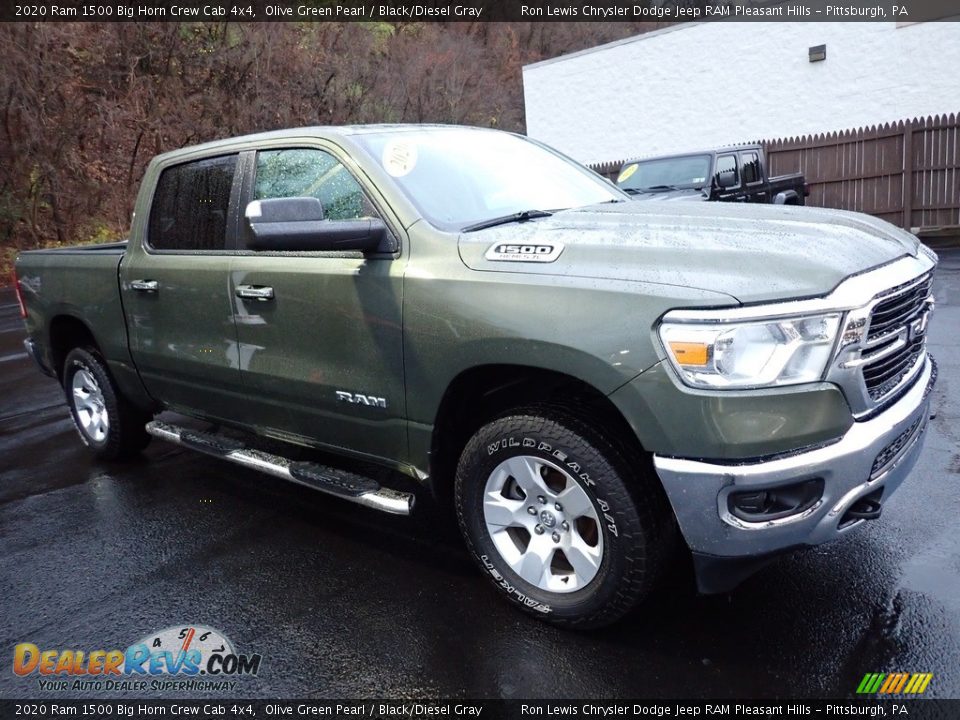 2020 Ram 1500 Big Horn Crew Cab 4x4 Olive Green Pearl / Black/Diesel Gray Photo #7