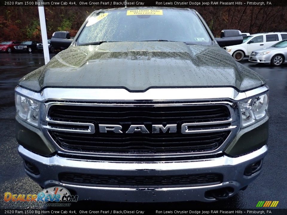 2020 Ram 1500 Big Horn Crew Cab 4x4 Olive Green Pearl / Black/Diesel Gray Photo #8