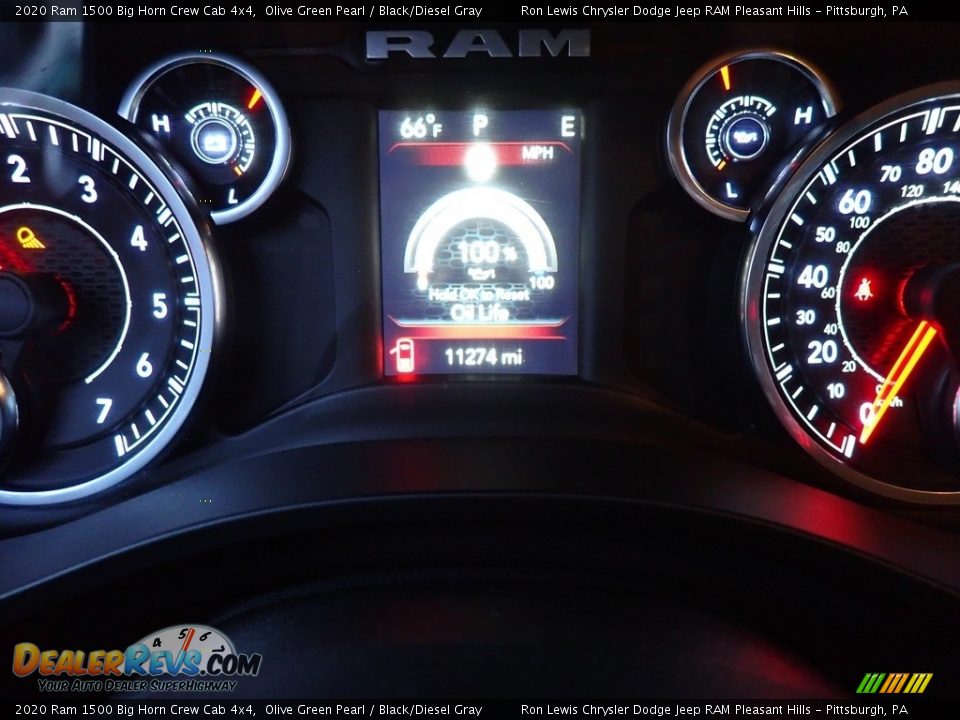 2020 Ram 1500 Big Horn Crew Cab 4x4 Olive Green Pearl / Black/Diesel Gray Photo #20