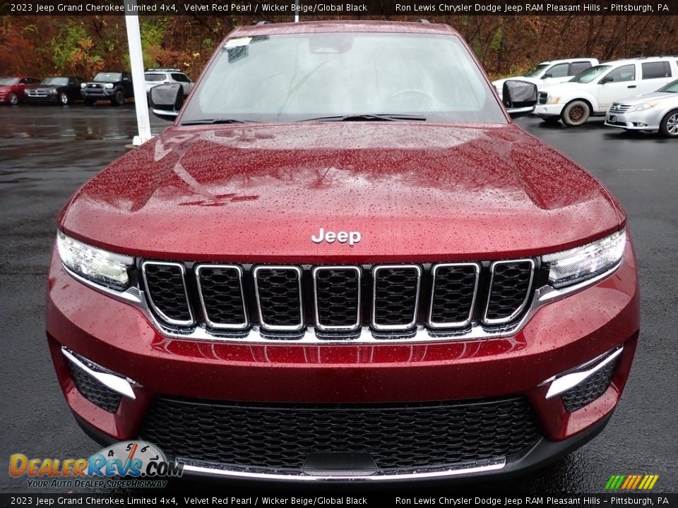 2023 Jeep Grand Cherokee Limited 4x4 Velvet Red Pearl / Wicker Beige/Global Black Photo #9