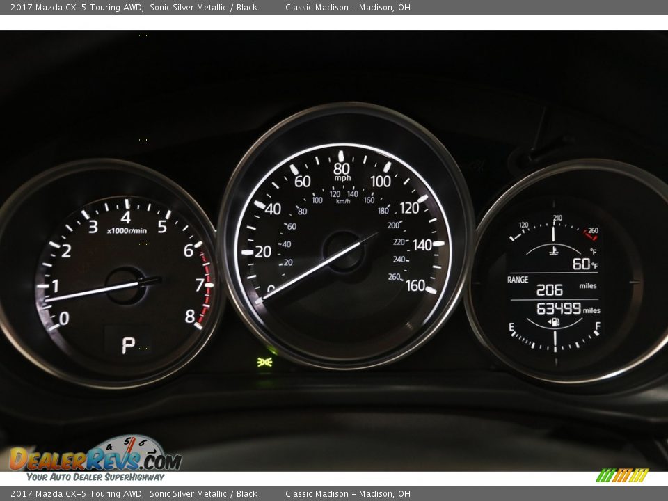 2017 Mazda CX-5 Touring AWD Sonic Silver Metallic / Black Photo #8