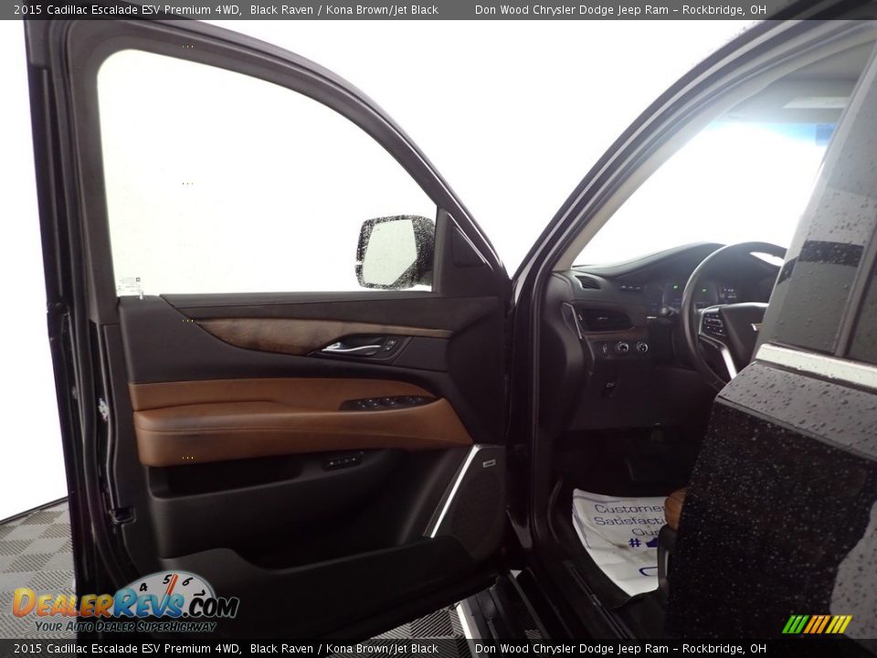 2015 Cadillac Escalade ESV Premium 4WD Black Raven / Kona Brown/Jet Black Photo #15