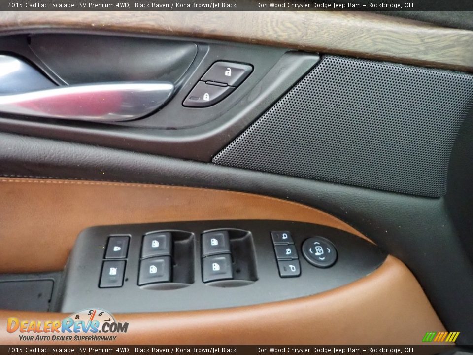 2015 Cadillac Escalade ESV Premium 4WD Black Raven / Kona Brown/Jet Black Photo #16