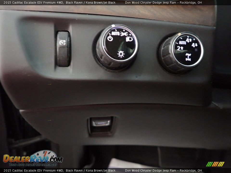 2015 Cadillac Escalade ESV Premium 4WD Black Raven / Kona Brown/Jet Black Photo #19
