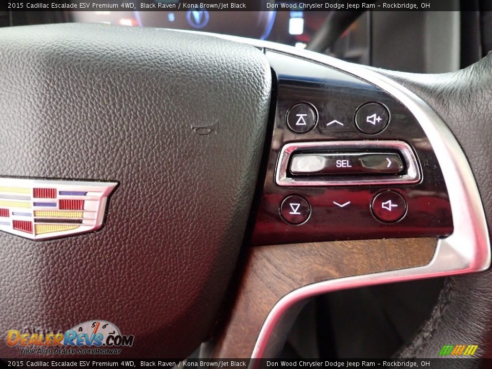 2015 Cadillac Escalade ESV Premium 4WD Black Raven / Kona Brown/Jet Black Photo #21