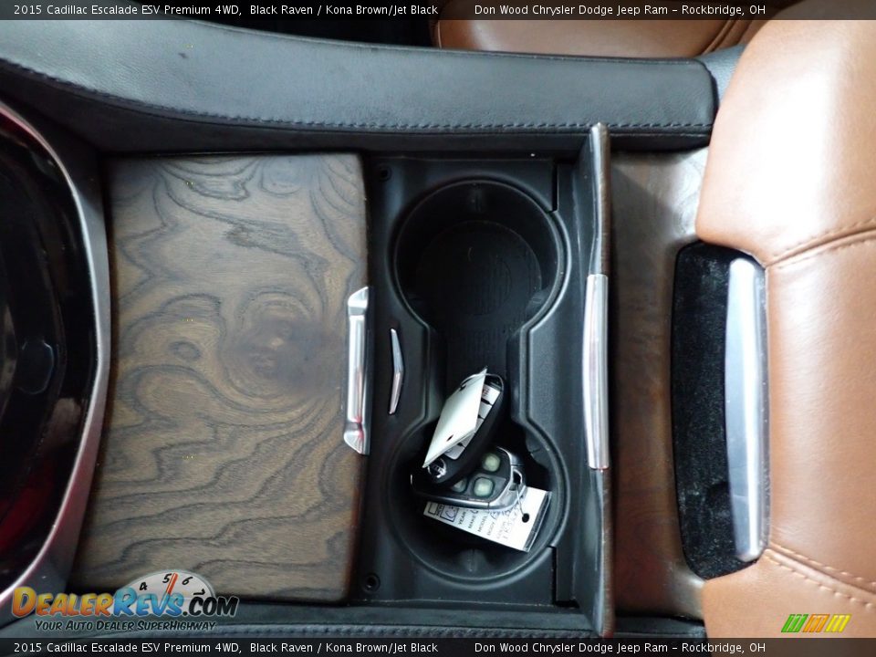 2015 Cadillac Escalade ESV Premium 4WD Black Raven / Kona Brown/Jet Black Photo #24