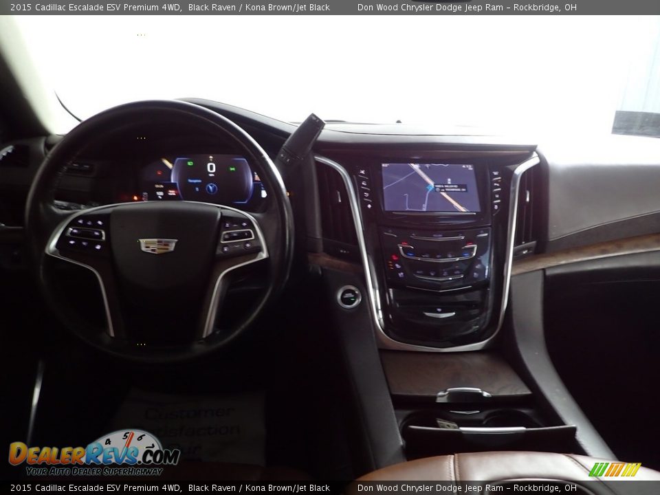 2015 Cadillac Escalade ESV Premium 4WD Black Raven / Kona Brown/Jet Black Photo #31