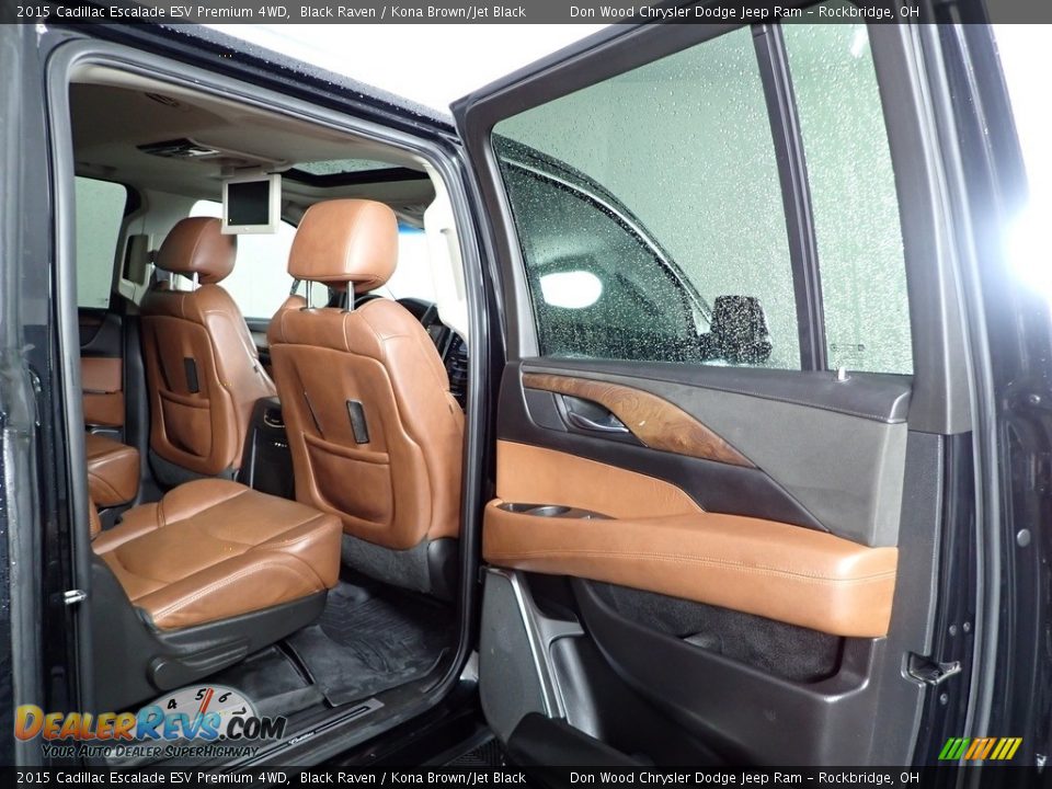 2015 Cadillac Escalade ESV Premium 4WD Black Raven / Kona Brown/Jet Black Photo #35