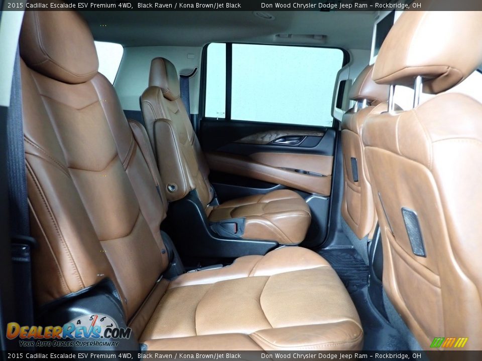2015 Cadillac Escalade ESV Premium 4WD Black Raven / Kona Brown/Jet Black Photo #36