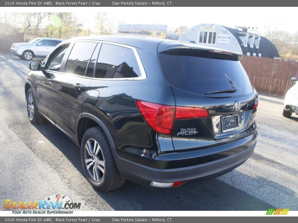 2016 Honda Pilot EX AWD Black Forest Pearl / Gray Photo #7