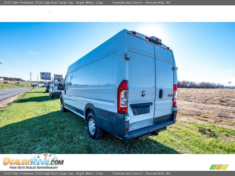 2015 Ram ProMaster 3500 High Roof Cargo Van Bright White / Gray Photo #6