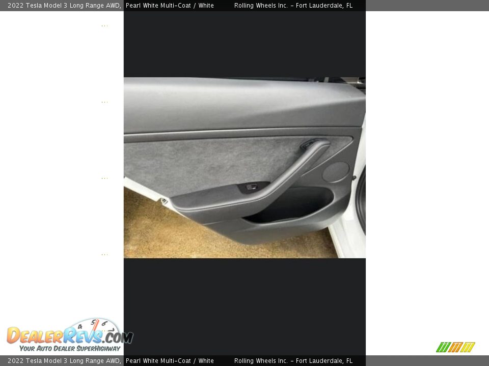 2022 Tesla Model 3 Long Range AWD Pearl White Multi-Coat / White Photo #2