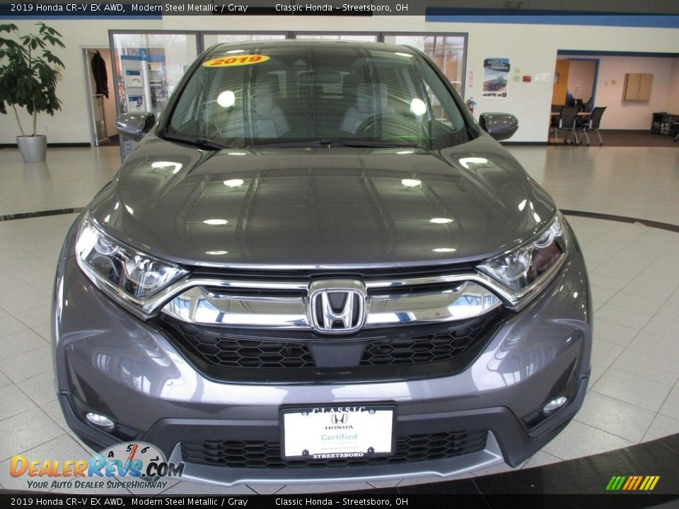 2019 Honda CR-V EX AWD Modern Steel Metallic / Gray Photo #2