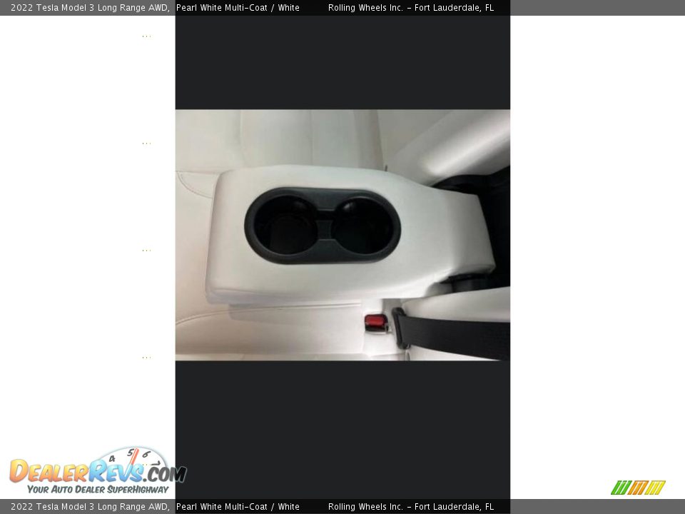 2022 Tesla Model 3 Long Range AWD Pearl White Multi-Coat / White Photo #6