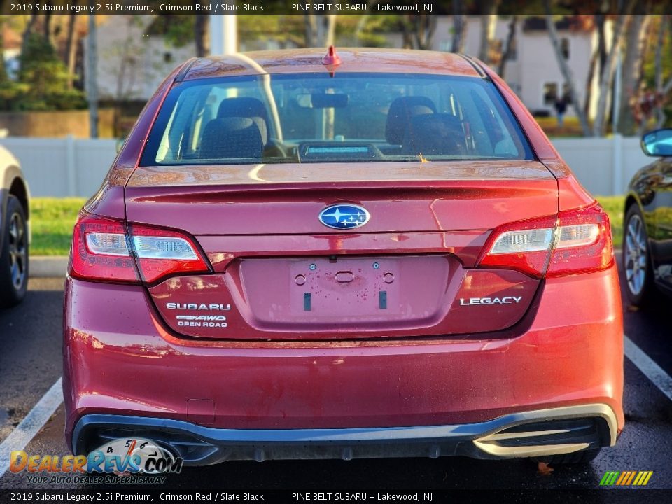 2019 Subaru Legacy 2.5i Premium Crimson Red / Slate Black Photo #6