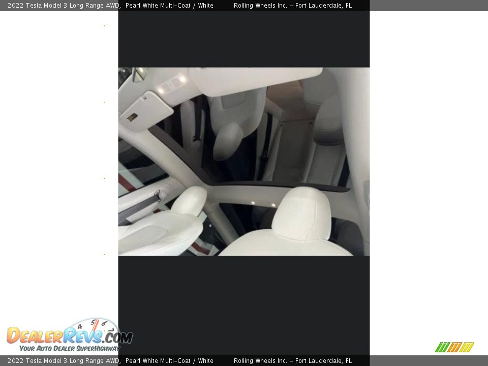 2022 Tesla Model 3 Long Range AWD Pearl White Multi-Coat / White Photo #7